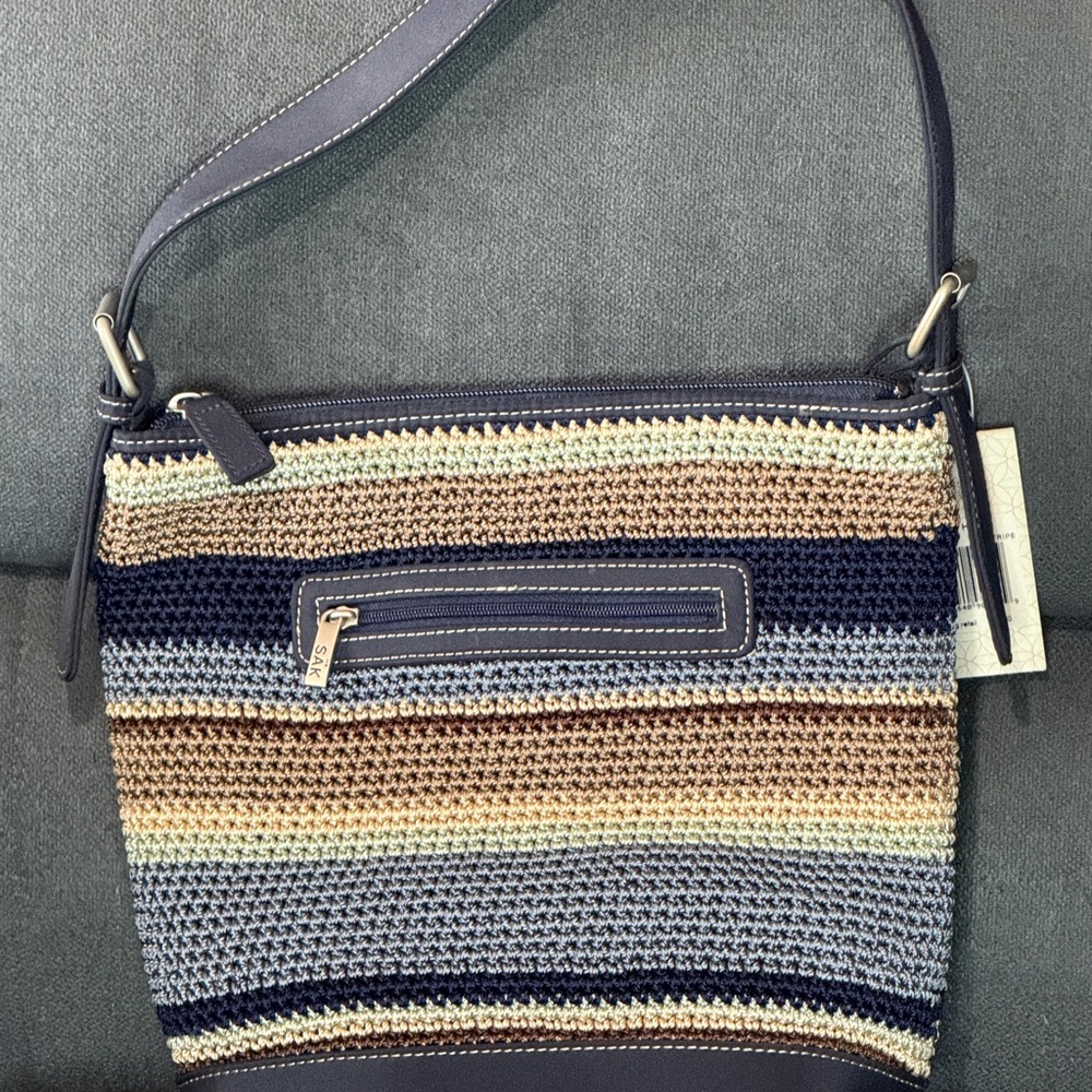 The SAK Nob Hill Crochet Shoulder Bag - Dusktripe - Picture 2 of 5
